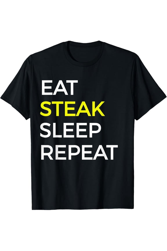 t-shirt Beef & Steak T Shirt, Meat BBQ Gift T Shirt T-Shirt mens,black,women,funny,men,journey,Crew Neck, Short Sleeve,printing