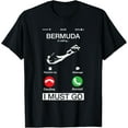 thumbnail image 1 of t-shirt Bermuda Is Calling And I Must Go Funny Phone Screen T-Shirt., 1 of 4