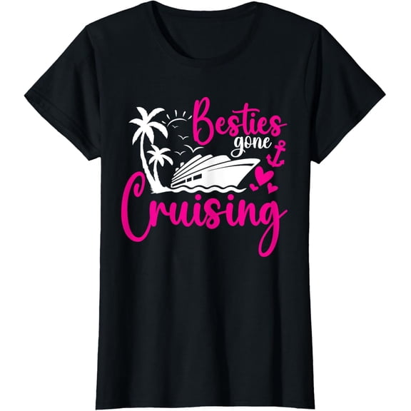 t-shirt Besties Gone Cruising 2024 Girls Matching Women Cruise t-shirt mens t shirt，black，women，funny，misfits，men，journey