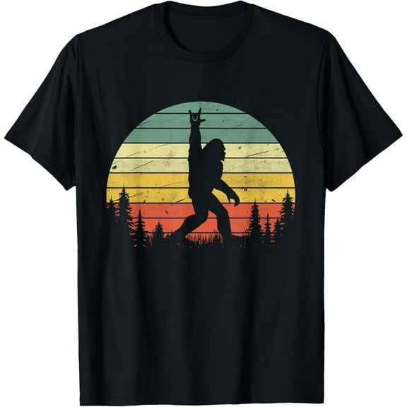 t-shirt Bigfoot Night Stroll! Cool Full Moon & Trees Sasquatch T-Shirt mens，black，women，funny，journey，Crew Neck, Short Sleeve,custom clothing patterns.gift