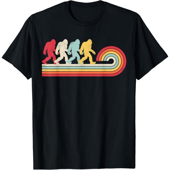 t-shirt Bigfoot Retro Vintage 70s 80s Sasquatch Lovers Men Women T-Shirt.