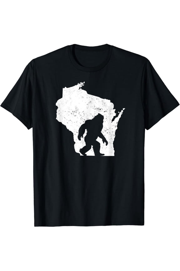 t-shirt Bigfoot Sasquatch Sighted In State Of Wisconsin T-Shirt mens t shirt,black,women,funny,misfits,men,journey