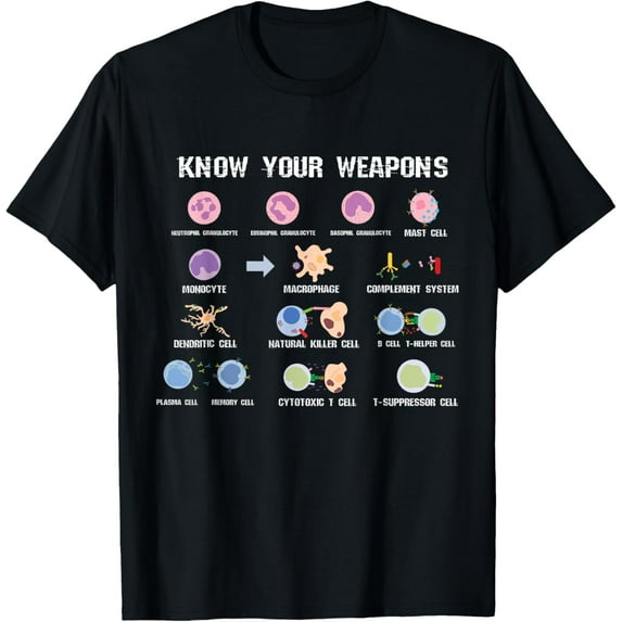 Biology Microbiology Shirt Virus Gene Enzyme Gift Idea T-ShirtMen and women, Black T-shirt, size: Extra large