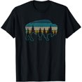 thumbnail image 1 of Bison American Buffalo Vintage National Park Souvenir Gift T-ShirtMen's and women's gift, black and white T-shirt, size: Extra large S-4XL, 1 of 4
