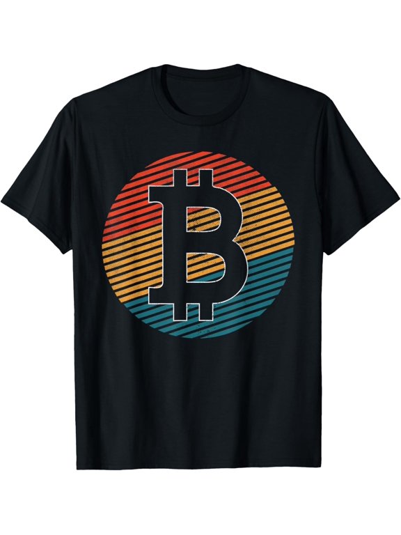t-shirt Bitcoin BTC Cryptocurrency Crypto Trader Colors Vintage T-Shirt mens,black,women,funny,men,journey,Crew Neck, Short Sleeve,printing