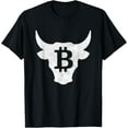 thumbnail image 1 of t-shirt Bitcoin Bull Vintage Logo HODL Investor Trader BTC Gift T-Shirt mens t shirt，black，women，funny，misfits，men，journey, 1 of 4