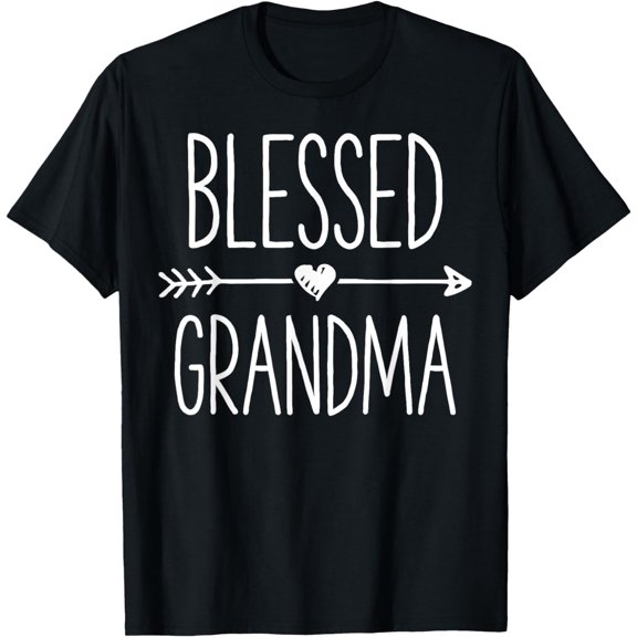 t-shirt Blessed Grandma T shirt Grandmother Mother Moms Women Gifts T-Shirt mens，black，women，funny，journey，Crew Neck, Short Sleeve,printing