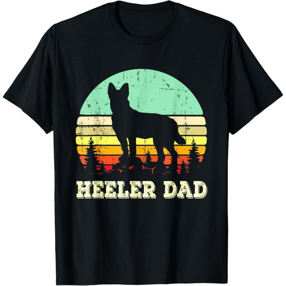 t-shirt Blue Heeler Dog Dad Australian Cattle Dog Lovers Fathers Day T-Shirt.