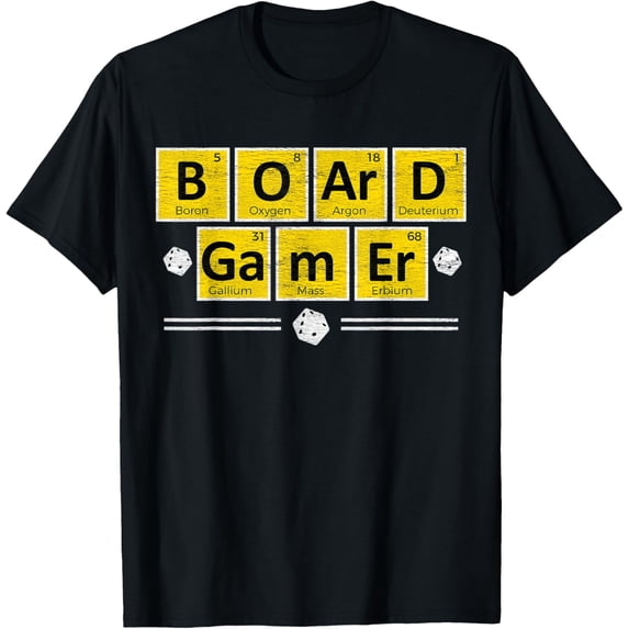 t-shirt Board Gamer Periodic Table Science Lover Gift T-Shirt mens,black,women,funny,journey,Crew Neck, Short Sleeve,printing