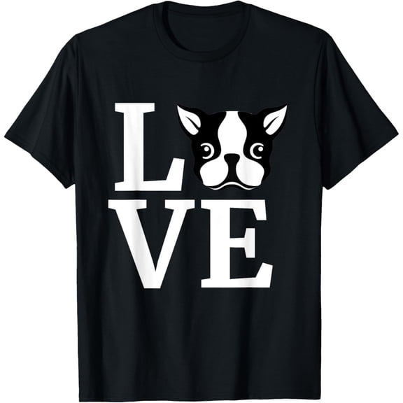 t-shirt Boston Terrier Shirt I Love My Bostie Tee Gift for Dog Lover T-Shirt mens，black，women，funny，journey，Crew Neck, Short Sleeve,printing
