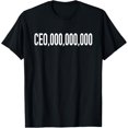 thumbnail image 1 of t-shirt CEO,000,000,000 - CEO Billionaire Millionaire Entrepreneur T-Shirt mens，black，women，funny，journey，Crew Neck, Short Sleeve,custom clothing patterns., 1 of 4