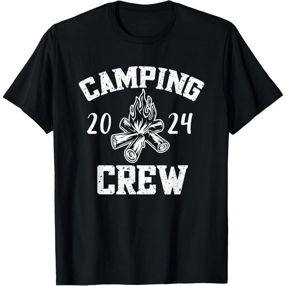 t-shirt Camper Road Trip Family Matching Group Camping Crew 2024 T-Shirt.