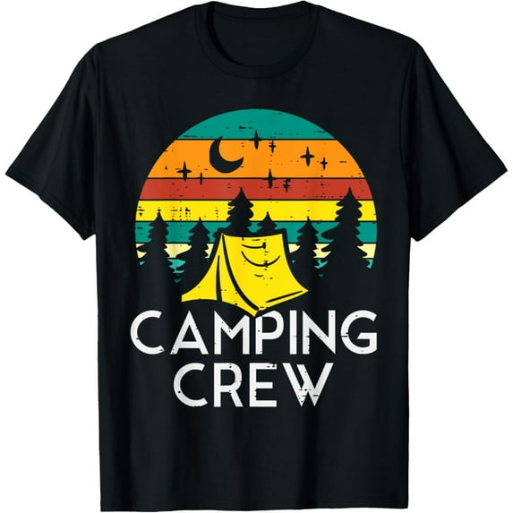 t-shirt Camping Crew Cute Camper Boys Girls Kids Youth Toddler T-Shirt.