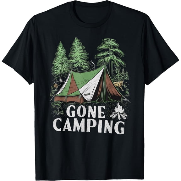 t-shirt Camping Saying Funny Camper Adventure Outdoor Quote Camping T-Shirt.