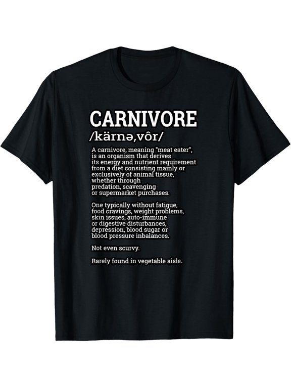 t-shirt Carnivore Definition Shirt Funny Meat Lover Joke Men Women mens,black,women,funny,journey,Crew Neck, Short Sleeve,printing
