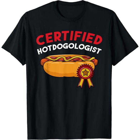 t-shirt Certified Hotdogologist Hot Dog Hotdogs Sausage Frank Wiener t-shirt mens t shirt，black，women，funny，misfits，men，journey