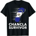 thumbnail image 1 of t-shirt Chancla Survivor El Salvador Funny Salvadoran Flag Spanish T-Shirt., 1 of 4