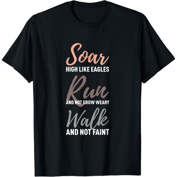 t-shirt Christian Shirt Soar On Wings Like Eagles Shirt Isaiah 40 31 mens t shirt，black，women，funny，misfits，men，journey