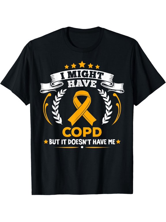 t-shirt Chronic Obstructive Pulmonary Disease COPD Awareness T-Shirt mens,black,women,funny,journey,Crew Neck, Short Sleeve,custom clothing patterns.gift
