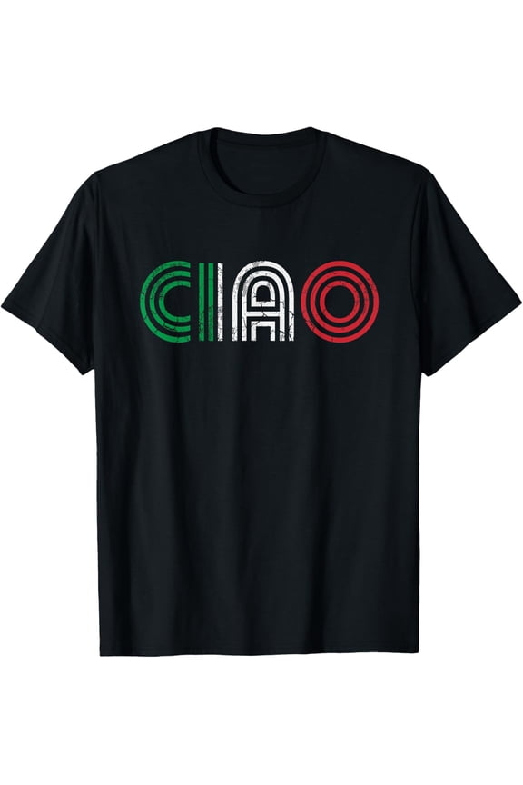 t-shirt Ciao Italian Italia Italy Italiano Retro Hello Family T-Shirt mens,black,women,funny,journey,Crew Neck, Short Sleeve,printing