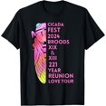 thumbnail image 1 of t-shirt Cicada shirt 2024, Broods XIX & XIII Entomology Cicada Lover T-Shirt mens，black，women，funny，journey，Crew Neck, Short Sleeve,custom clothing patterns.gift, 1 of 4