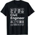 thumbnail image 1 of t-shirt Civil Engineer Product Label Funny Gift T-Shirt mens t shirt，black，women，funny，misfits，men，journey, 1 of 4