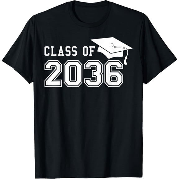 t-shirt Class of 2036 Grow With Me First Day of School Graduation T-Shirt mens，black，women，funny，journey，Crew Neck, Short Sleeve,custom clothing patterns.