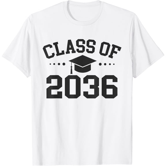 t-shirt Class Of 2036 Grow With Me Space For Handprints On The Back T-Shirt mens, woman, white，funny，journey，Crew Neck, Short Sleeve,custom clothing patterns.gift
