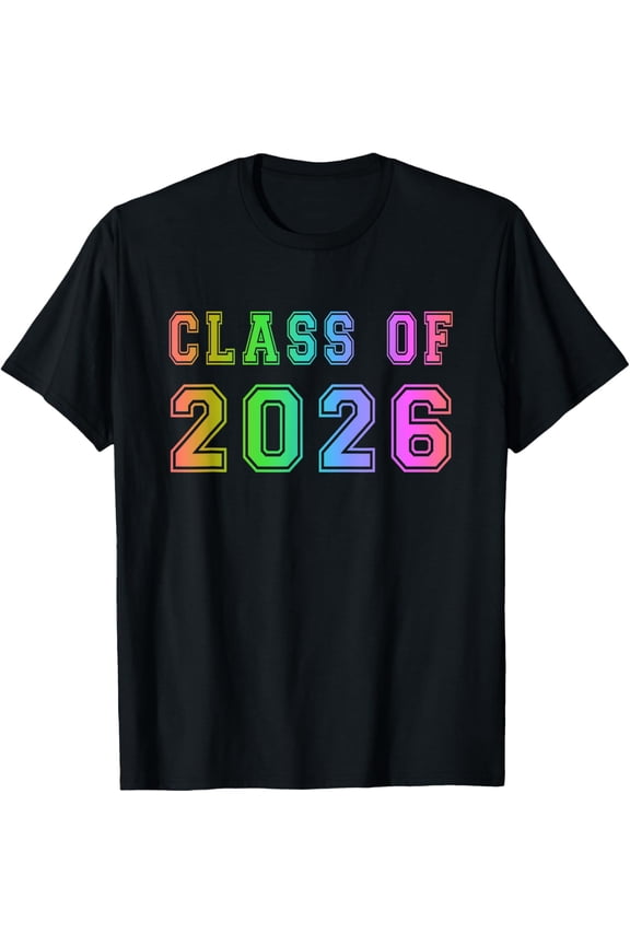 t-shirt Class Of 2026 High School Graduation Date Graduate T Shirt mens,black,women,funny,men,journey,Crew Neck, Short Sleeve,printing