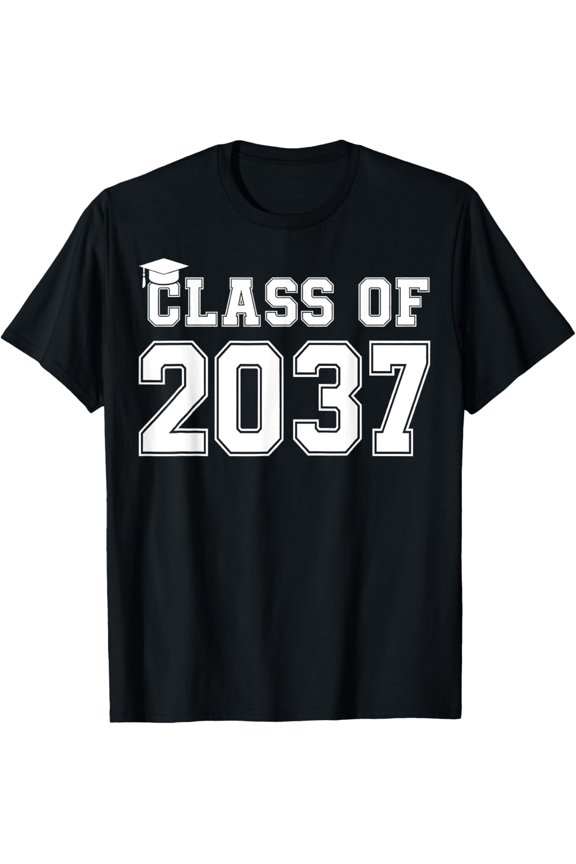 Class Of 2037 Pre K Grow With Me Graduation Boys Girls T-Shirt