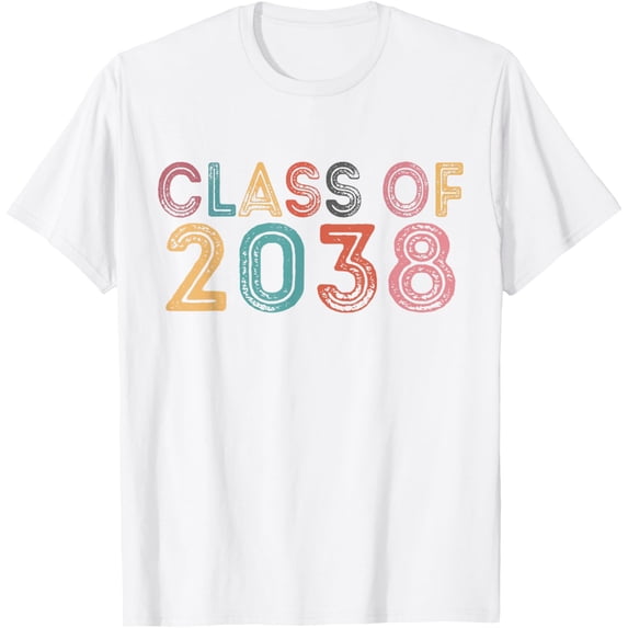 t-shirt Class Of 2038 Grow With Me Graduation 2038 T-Shirt mens, woman, white,funny,journey,Crew Neck, Short Sleeve,custom clothing patterns.gift