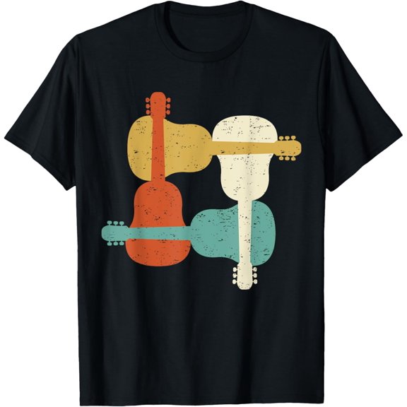 Classical Guitar Player Guitar Classical I Retro T-ShirtBrand clothing, men and women can wear, black, white, gifts.