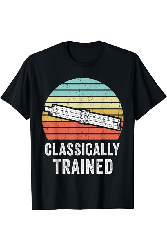 t-shirt Classically Trained Slide Rule Mechanical Analog Calculator T-Shirt mens t shirt,black,women,funny,misfits,men,journey