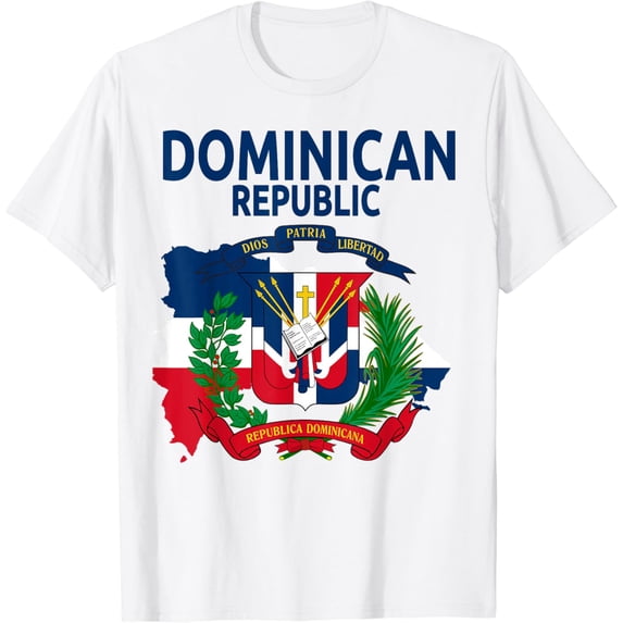 t-shirt Coat of Arms Republica Dominicana & Dominican Flag Outfit T-Shirt mens t shirt,white,women,funny,misfits,men,journey