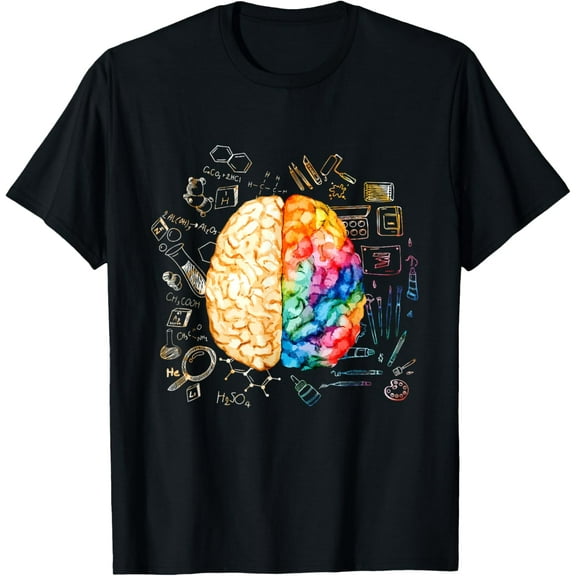 t-shirt Colorful Brain - Science And Art - Neuroscience Neurologist T-Shirt mens t shirt，black，women，funny，misfits，men，journey