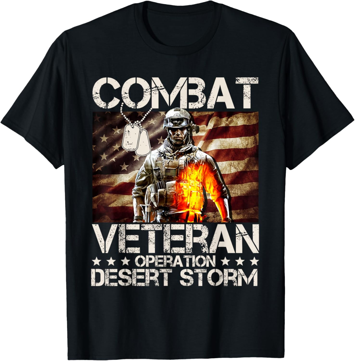 t-shirt Combat Veteran Operation Desert Storm Soldier T-Shirt mens ...