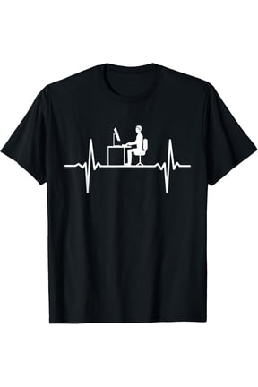 t-shirt Computer Heartbeat Funny Programmer IT Admin Pulse Developer T-Shirt mens,black,women,funny,men,journey,Crew Neck, Short Sleeve,printing