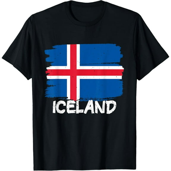 t-shirt Cool Iceland Flag T-Shirt mens，black，women，funny，journey，Crew Neck, Short Sleeve,custom clothing patterns.gift