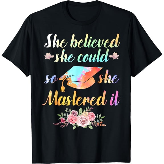 Cool Master Degree Art For Men Women Academic Degree Diploma T-Shirt