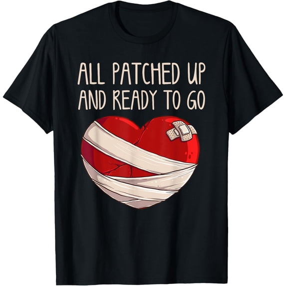 t-shirt Cool Open Heart Surgery Art For Men Women Recovery Survivor T-Shirt mens,black,women,funny,journey,Crew Neck, Short Sleeve,printing