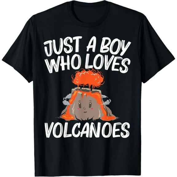 t-shirt Cool Volcano Gift For Boys Kids Lava Magma Eruption Geology T-Shirt.