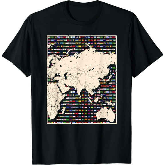 t-shirt Country Flag Travelling World Map World Flags T-Shirt mens，black，women，funny，journey，Crew Neck, Short Sleeve,printing