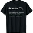 thumbnail image 1 of Crocodile Alligator Funny Science Tip Funny White Design T-ShirtMen and women, Black T-shirt, size: Extra large, 1 of 4