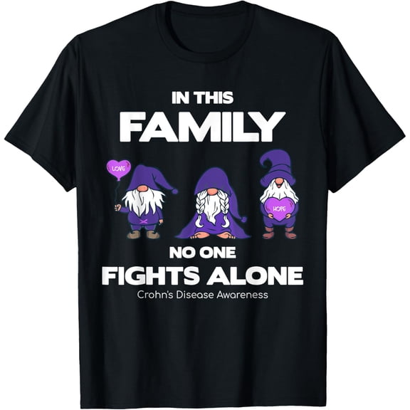 t-shirt Crohn's Disease Awareness - Purple Warrior Fight Support T-Shirt.
