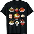 thumbnail image 1 of t-shirt Cute Korean Food Bulgogi Bibimbap Korea Lover Kawaii T-Shirt mens，black，women，funny，journey，Crew Neck, Short Sleeve,custom clothing patterns.gift, 1 of 4