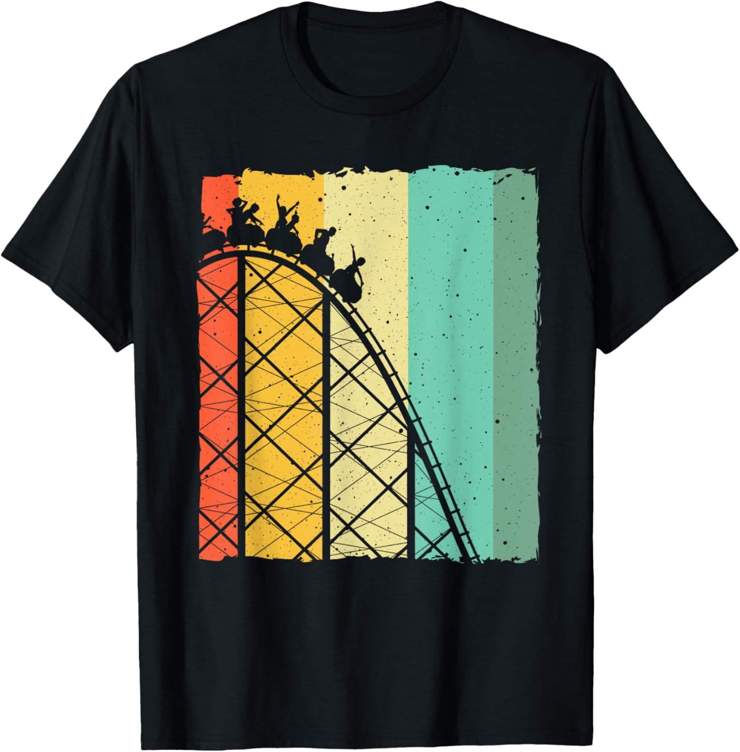 Coaster Merch t-shirt Cute Vintage Roller Coaster Design Men Women Amusement Park T ...