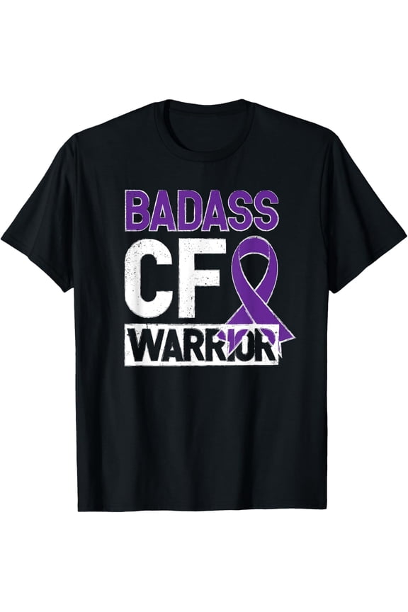 t-shirt Cystic Fibrosis Awareness Shirt CF Warrior T-ShirtMen and women can wear, black T-shirts, gifts. Age: M,L,XL 2XL, 3XL, 4XL