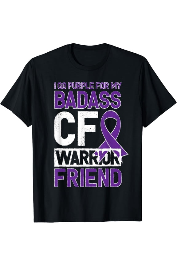 t-shirt Cystic Fibrosis Shirt CF Warrior Friend CF Awareness T-ShirtMen and women can wear, black T-shirts, gifts. Age: M,L,XL 2XL, 3XL, 4XL
