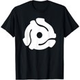 thumbnail image 1 of t-shirt DJ 45 RPM Adapter Vintage Style Turntable Record Disc Jockey T-Shirt., 1 of 4