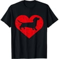 thumbnail image 1 of Dachshund Love Doxie Wiener Dog & Puppy Heart T-Shirt, 1 of 4